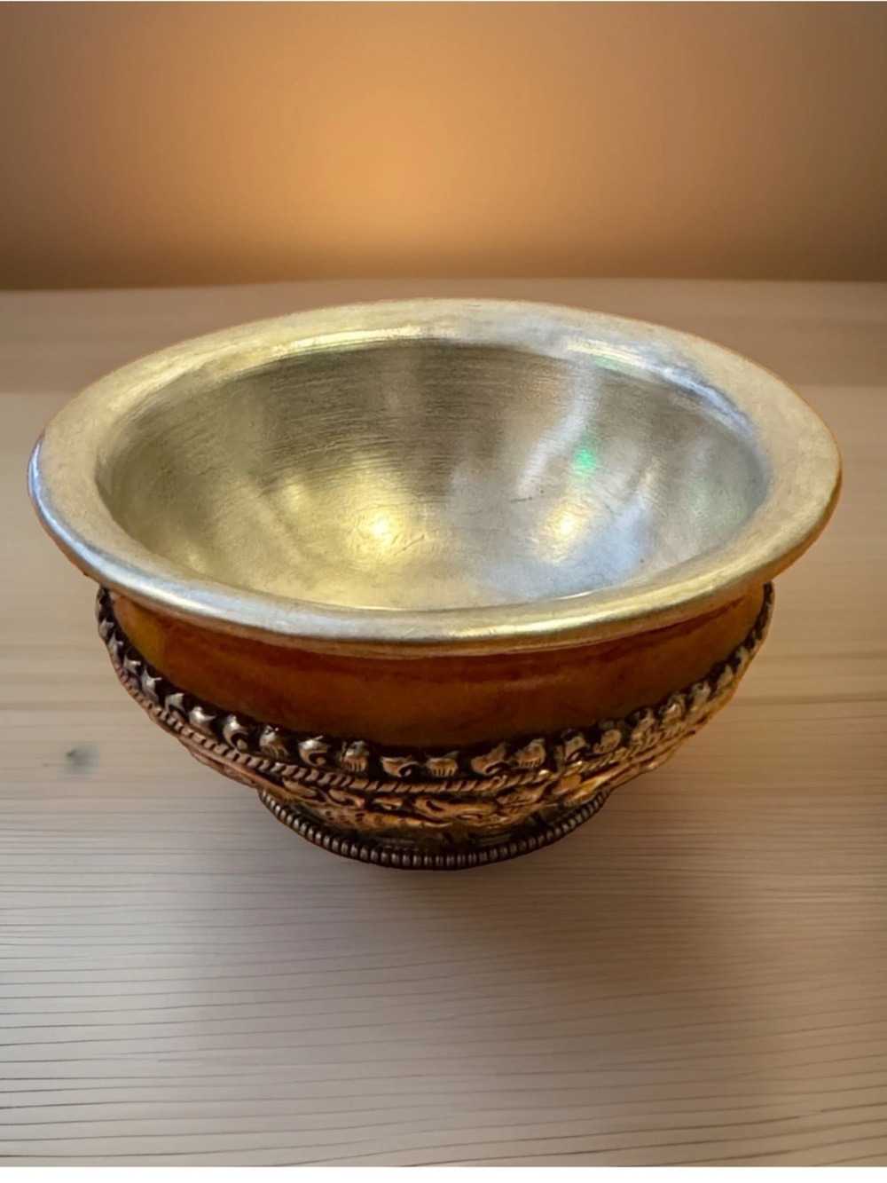 Gorgeous Hand Carved Traditional Tibetan Auspicious Animal Symbol Rice Wine Bowl